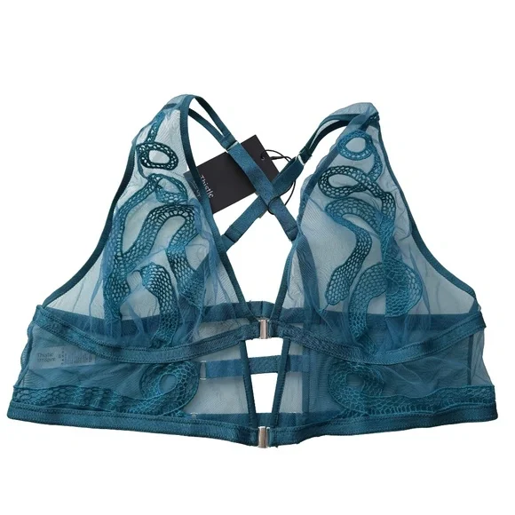 Thistle And Spire - SET Medusa Snake Serpent Bralette + Thong Pacific Teal - 3X - Picture 3 of 12